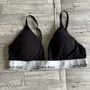 Calvin Klein Modern Cotton Lightly Lined Triangle Bralette size large